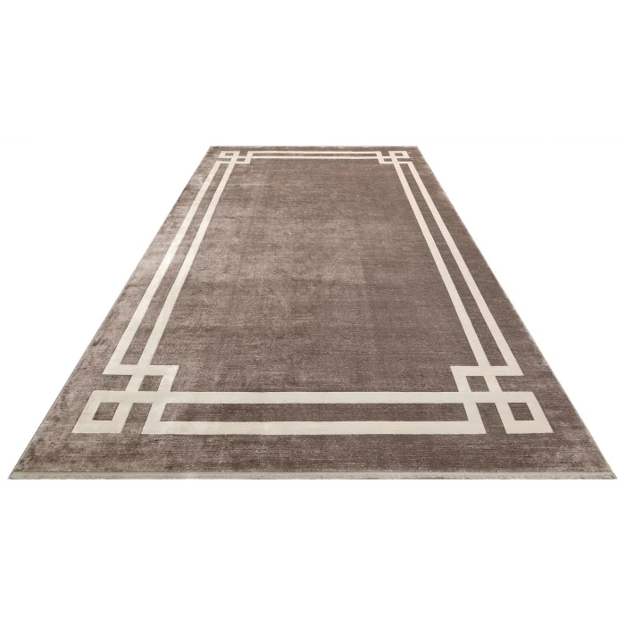 LUGANO HALI 0002 Art Deco Modern Bordürlü Yüksek Kalite Sık Dokuma Salon Halısı