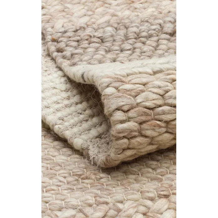 Jade Langdon Naturel Kazak Örgü Desenli El Dokuma Örgü Halı