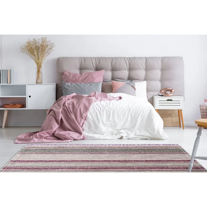 INKA KILIM 0012 Antibakteriyel Hav Toz Vermez Yıkanabilir Kaymaz Modern İnce Dokuma Kilim