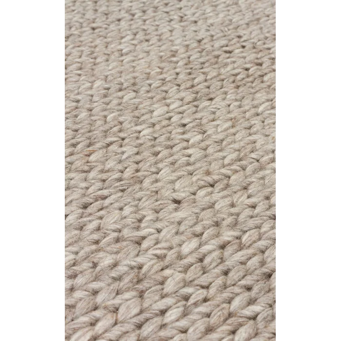 Jade Basketweave Brown Naturel Kazak Örgü Desenli El Dokuma Örgü Halı