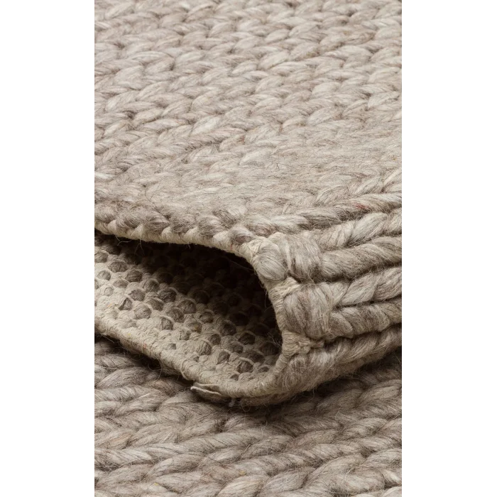 Jade Basketweave Brown Naturel Kazak Örgü Desenli El Dokuma Örgü Halı