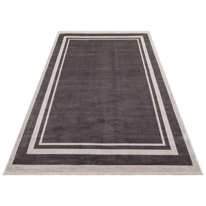 LUGANO HALI 0045 Art Deco Modern Bordürlü Yüksek Kalite Sık Dokuma Salon Halısı