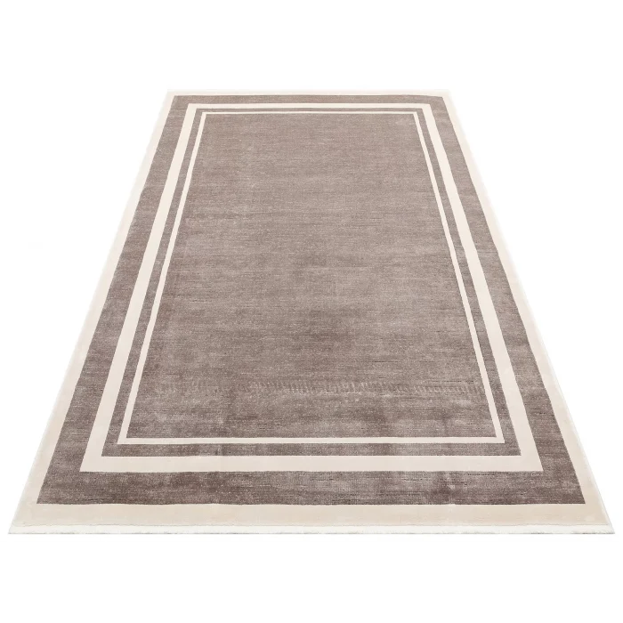 LUGANO HALI 0059 Art Deco Modern Bordürlü Yüksek Kalite Sık Dokuma Salon Halısı