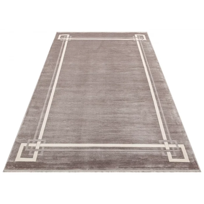 LUGANO HALI 0152 Art Deco Modern Bordürlü Yüksek Kalite Sık Dokuma Salon Halısı