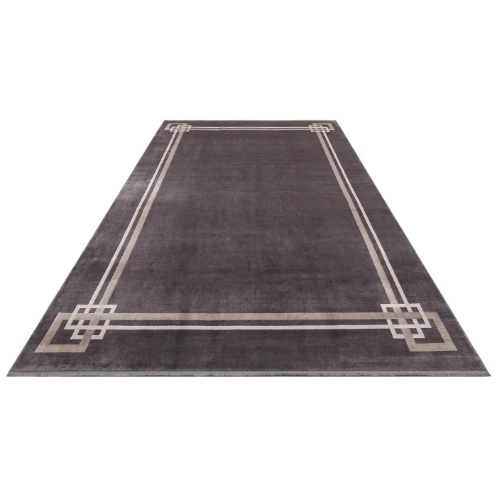 LUGANO HALI 0159 Art Deco Modern Bordürlü Yüksek Kalite Sık Dokuma Salon Halısı