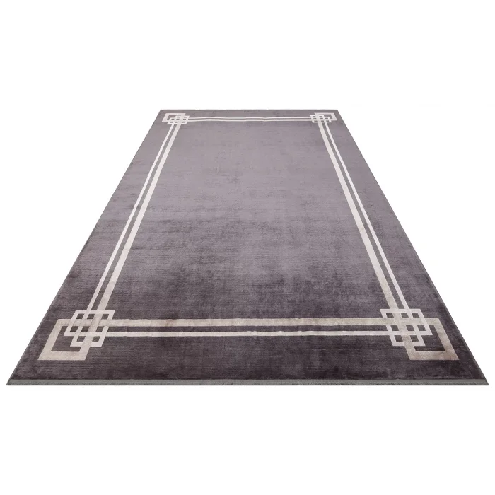 LUGANO HALI 0159 Art Deco Modern Bordürlü Yüksek Kalite Sık Dokuma Salon Halısı