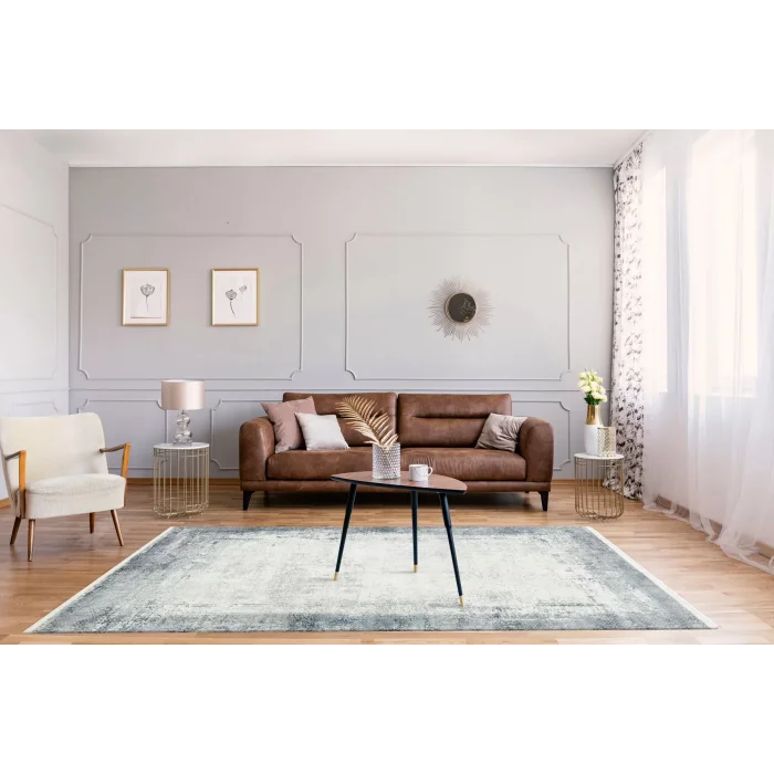 LAGOS HALI 0029 Hav Toz Vermez Eskitme Desenli Modern Makine Halısı