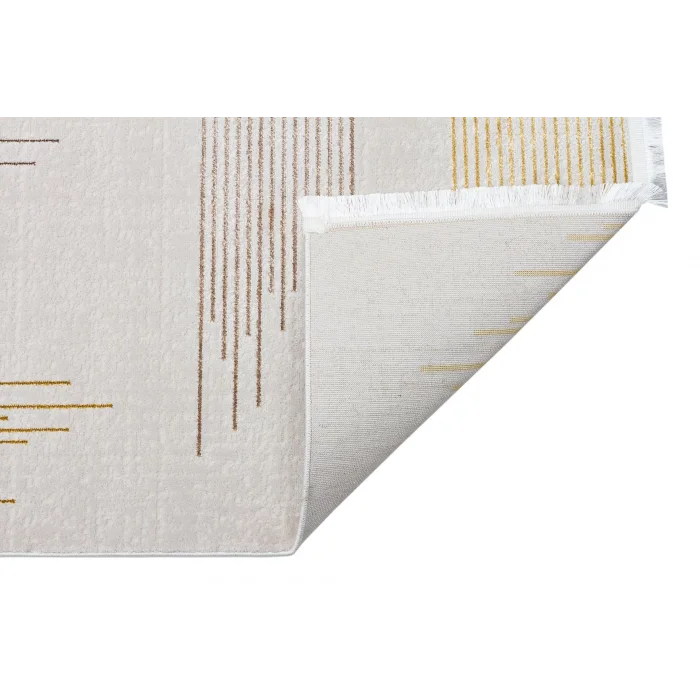 LISBON HALI 0005 Parlak Dokulu Modern Desen ve Renkli Metalik Işıltılı Makine Halısı