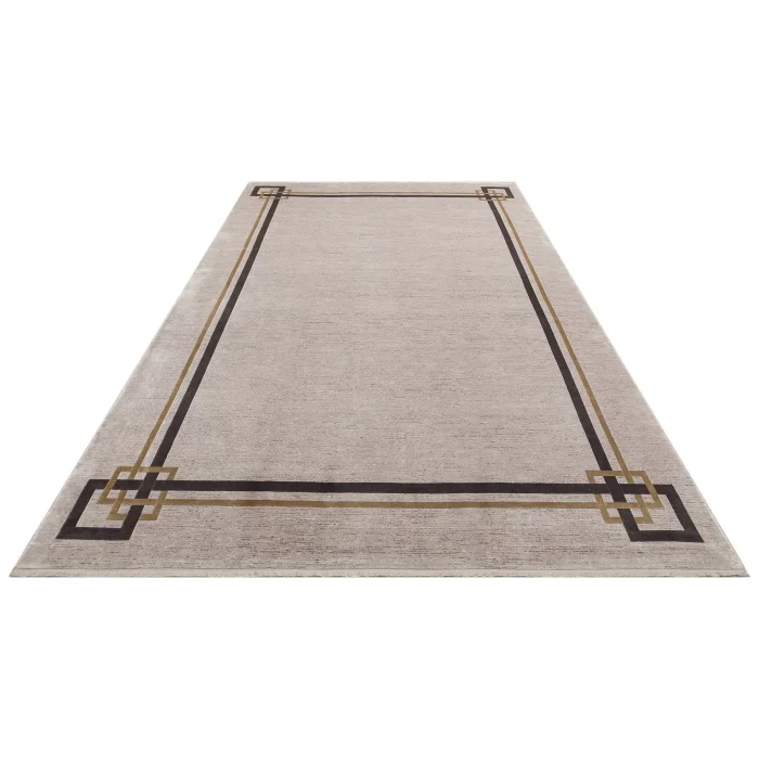 LUGANO HALI 0171 Art Deco Modern Bordürlü Yüksek Kalite Sık Dokuma Salon Halısı