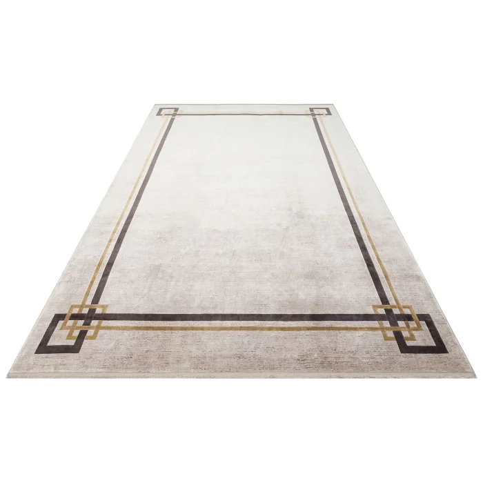 LUGANO HALI 0171 Art Deco Modern Bordürlü Yüksek Kalite Sık Dokuma Salon Halısı