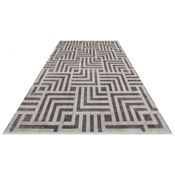 LUGANO HALI 0174 Art Deco Modern Bordürlü Yüksek Kalite Sık Dokuma Salon Halısı