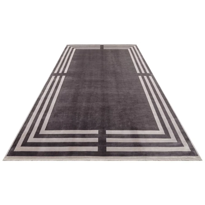 LUGANO HALI 0064 Art Deco Modern Bordürlü Yüksek Kalite Sık Dokuma Salon Halısı