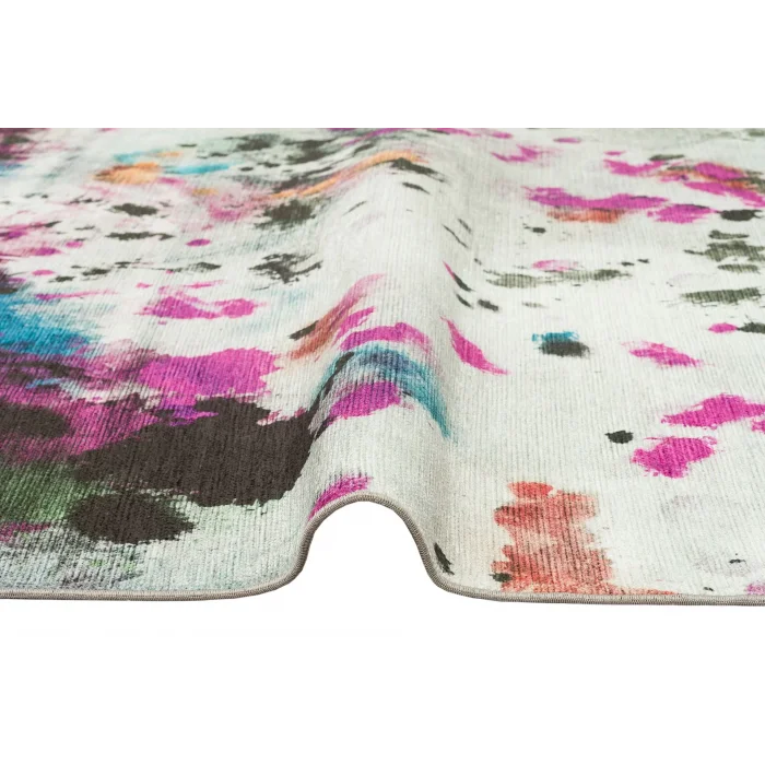 LUNA HALI 0431 Otantik Geleneksel Desenli Yıkanabilir Renkli Baskı Kilim