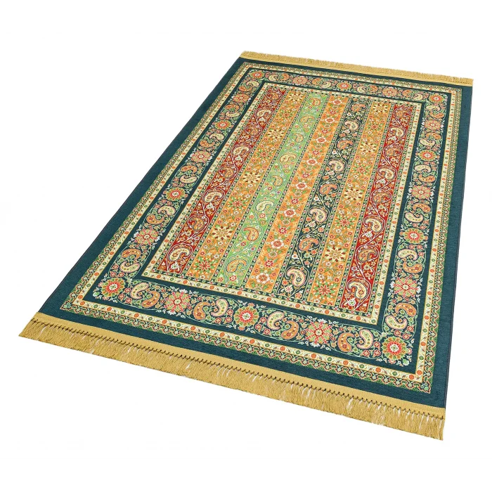 LUNA NEW HALI 0094 Otantik Geleneksel Desenli Yıkanabilir Renkli Baskı Kilim