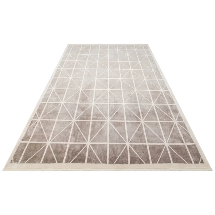 LUGANO HALI 0126 Art Deco Modern Bordürlü Yüksek Kalite Sık Dokuma Salon Halısı