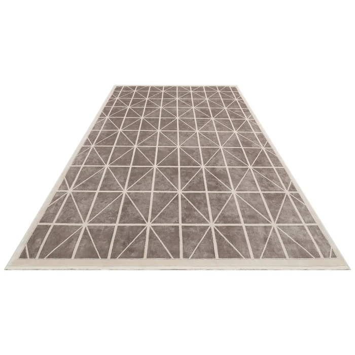 LUGANO HALI 0126 Art Deco Modern Bordürlü Yüksek Kalite Sık Dokuma Salon Halısı