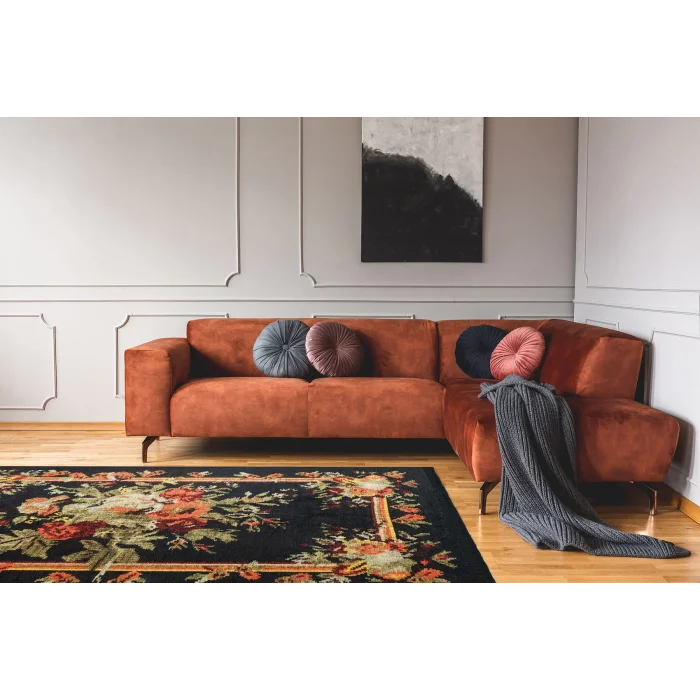 LUNA NEW HALI 0101 Otantik Geleneksel Desenli Yıkanabilir Renkli Baskı Kilim