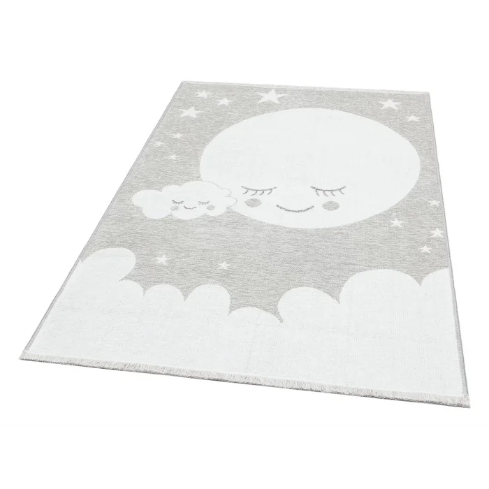 NOA BABY HALI 0003 Yıkanabilir Çift Taraflı Yumuşak Dokulu İnce Çocuk-Bebek Odası Halısı