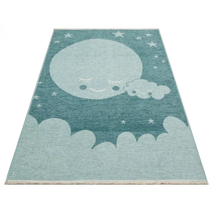 NOA BABY HALI 0022 Yıkanabilir Çift Taraflı Yumuşak Dokulu İnce Çocuk-Bebek Odası Halısı