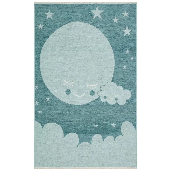 NOA BABY HALI 0022 Yıkanabilir Çift Taraflı Yumuşak Dokulu İnce Çocuk-Bebek Odası Halısı