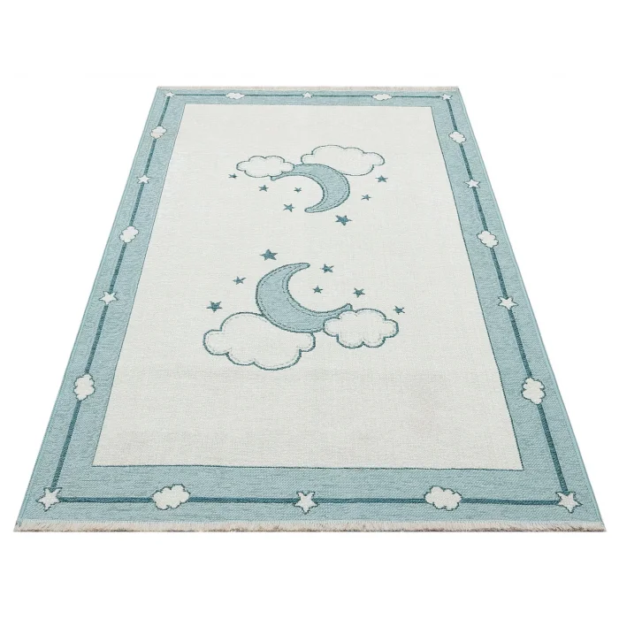 NOA BABY HALI 0021 Yıkanabilir Çift Taraflı Yumuşak Dokulu İnce Çocuk-Bebek Odası Halısı