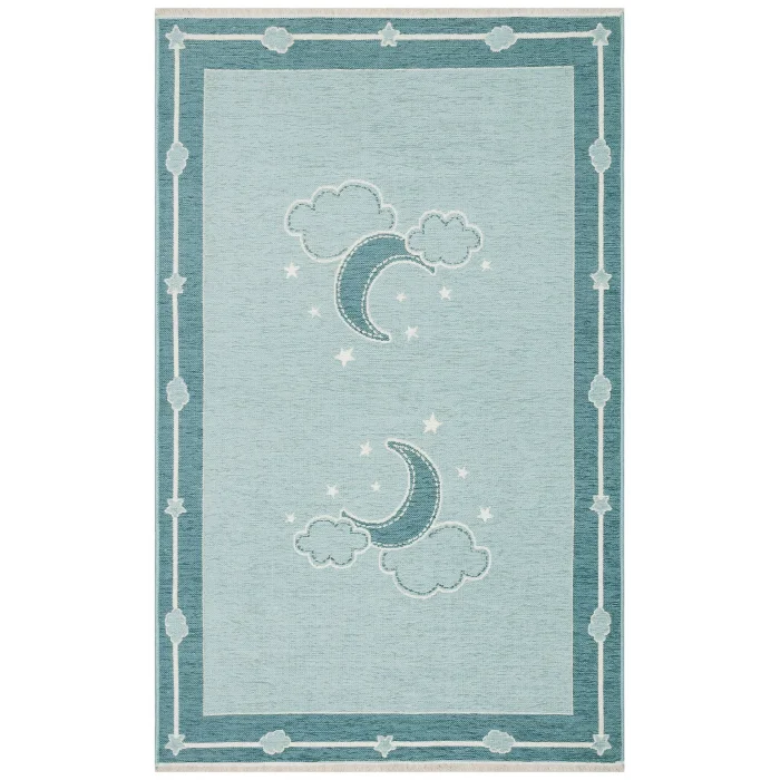 NOA BABY HALI 0021 Yıkanabilir Çift Taraflı Yumuşak Dokulu İnce Çocuk-Bebek Odası Halısı