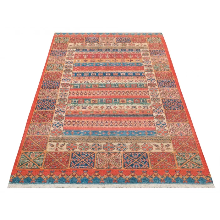 Ruby RB 02 Multy Yıkanabilir Kolay Kullanımlı Modern ve Geleneksel Desenlere Sahip Renkli Kilim