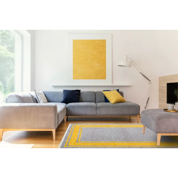 NOA KILIM 0249 Hav Toz Vermez Yıkanabilir Çift Taraflı İnce Modern İskandinav Kilim