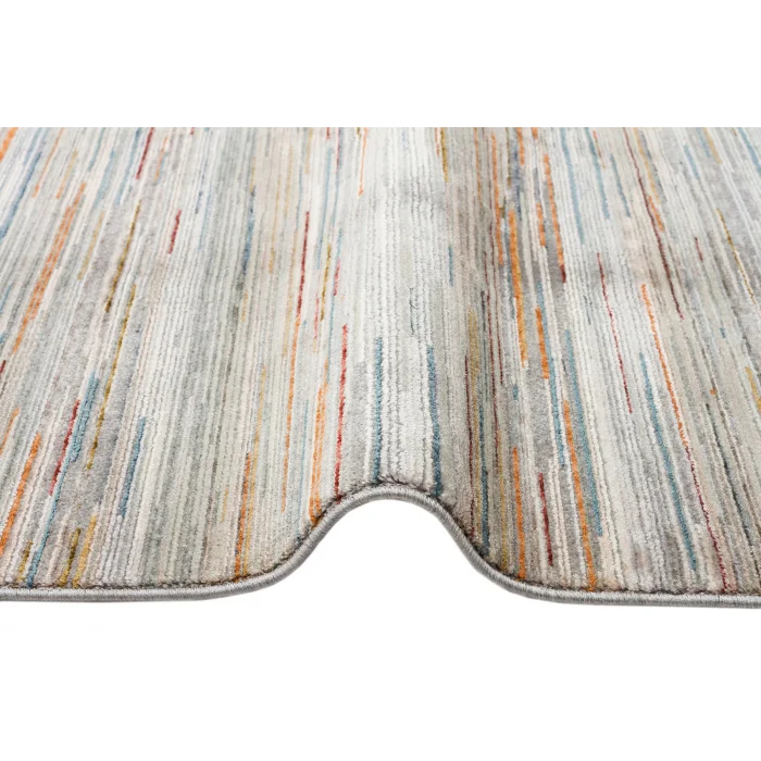 PERU HALI 0051 Kolay Kullanımlı Eskitme ve Modern Desenli Viskon Polyester Şık Makine Halısı