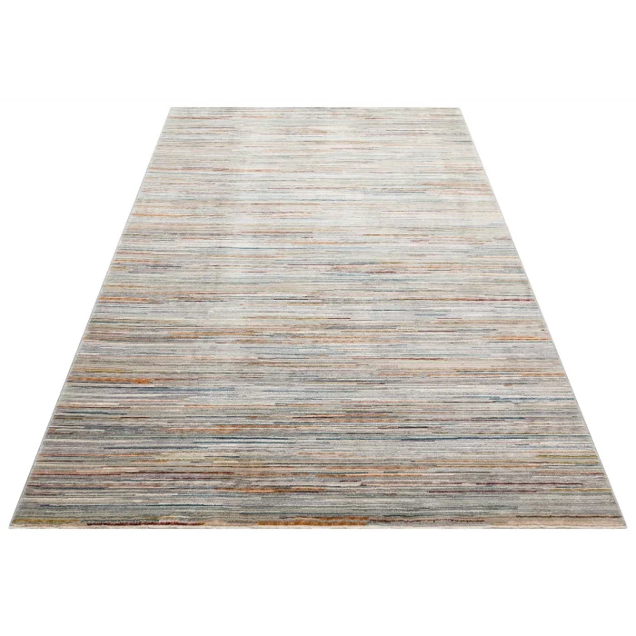 PERU HALI 0051 Kolay Kullanımlı Eskitme ve Modern Desenli Viskon Polyester Şık Makine Halısı