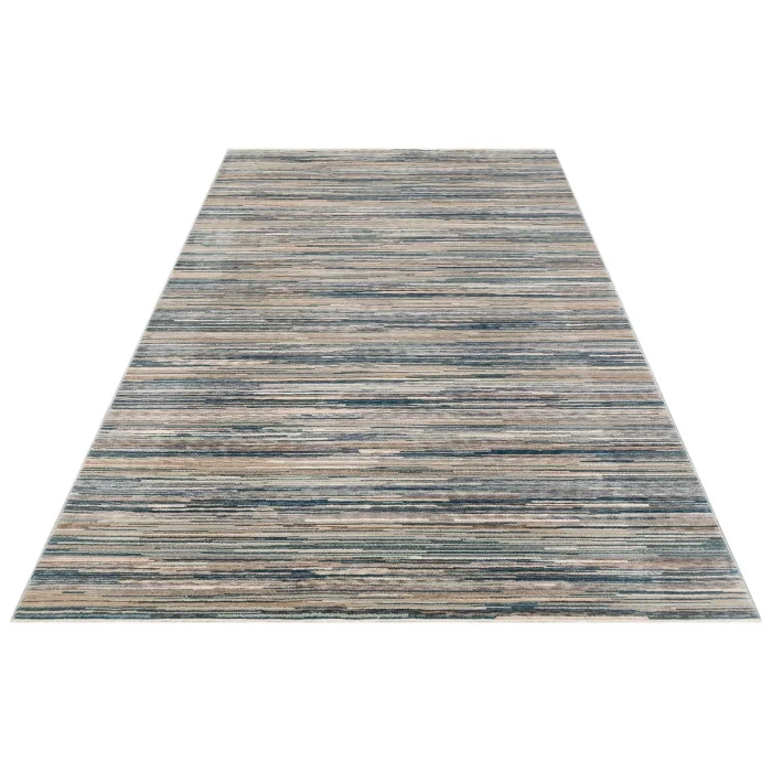 PERU HALI 0081 Kolay Kullanımlı Eskitme ve Modern Desenli Viskon Polyester Şık Makine Halısı