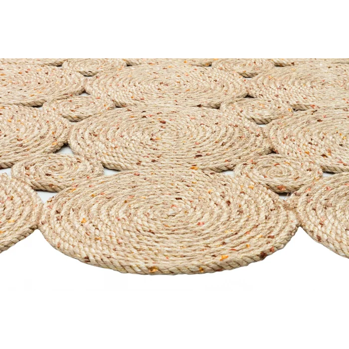 Patna PTN 01 Natural Jüt Hasır Görünümlü Hav Toz Vermez Dekoratif Örgü Halı