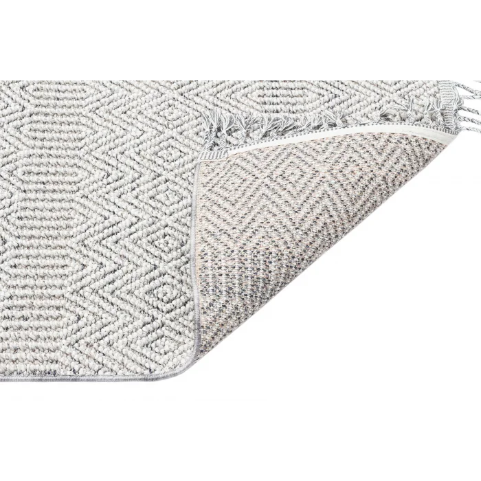 Soho Sh 01 Grey Hav Vermeyen Özel Ipler Ile Üretilen Etnik Örgü Desenlere Sahip Makine Halısı