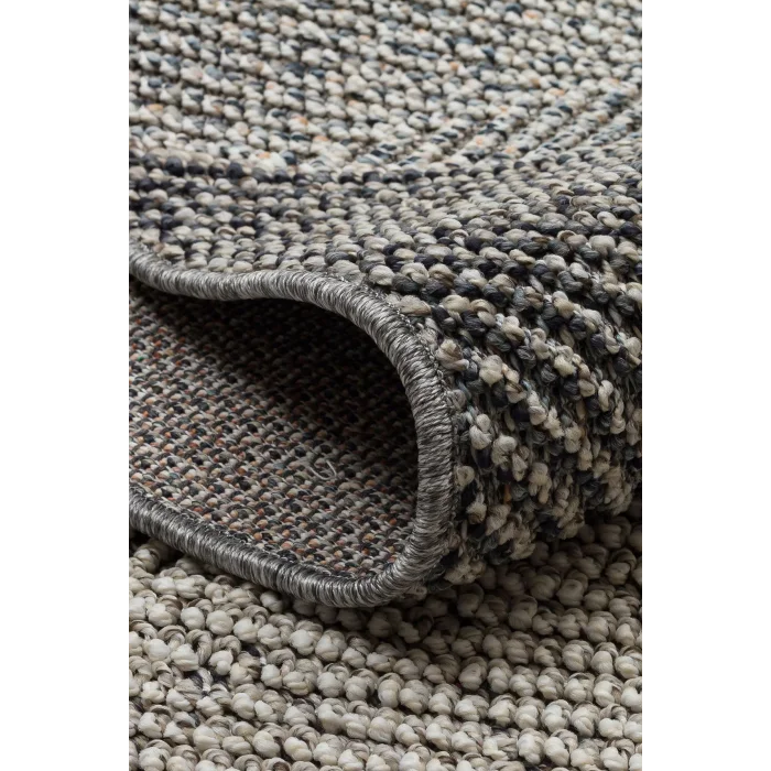 Soho Sh 08 Grey Multy Hav Vermeyen Özel Ipler Ile Üretilen Etnik Örgü Desenlere Sahip Makine Halısı