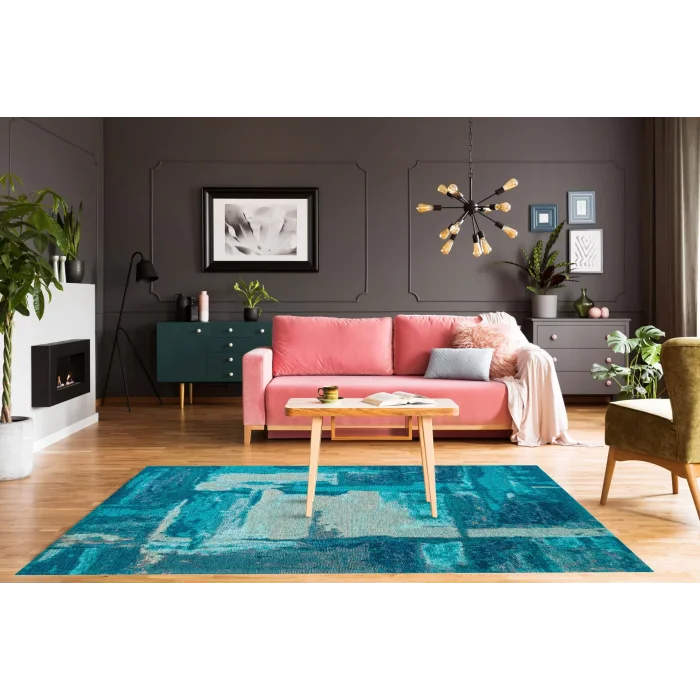 SMART HALI 0007 Kolay Kullanımlı Çok Renkli Modern İnce Dokuma Halı