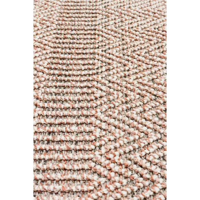 Soho Sh 01 Rose Grey Hav Vermeyen Özel Ipler Ile Üretilen Etnik Örgü Desenlere Sahip Makine Halısı