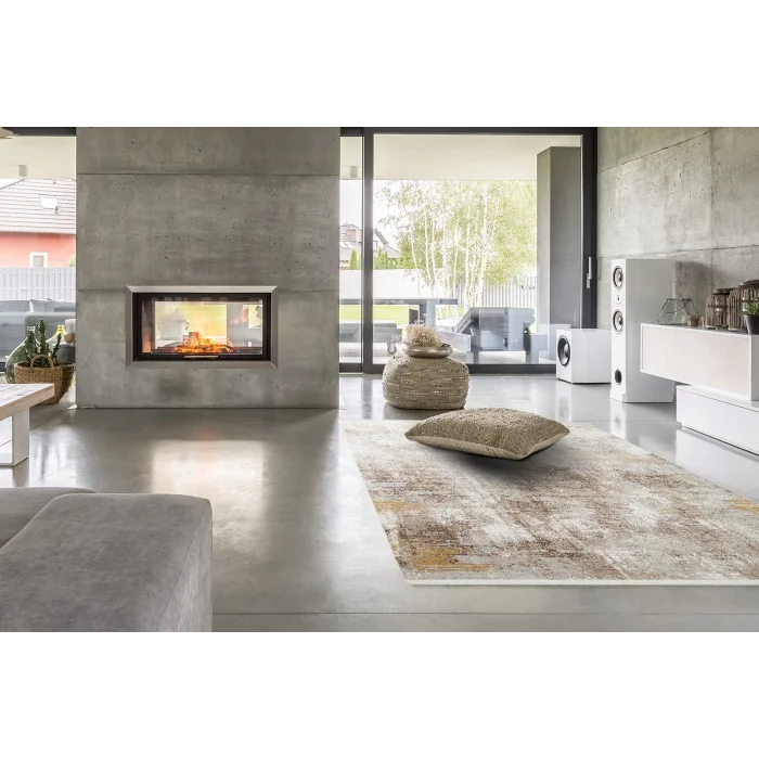 VERONA HALI 0378 Kolay Kullanımlı Yumuşak İpeksi Tuşeli Yüksek Alçak Oymalı Modern İnce Makine Halısı