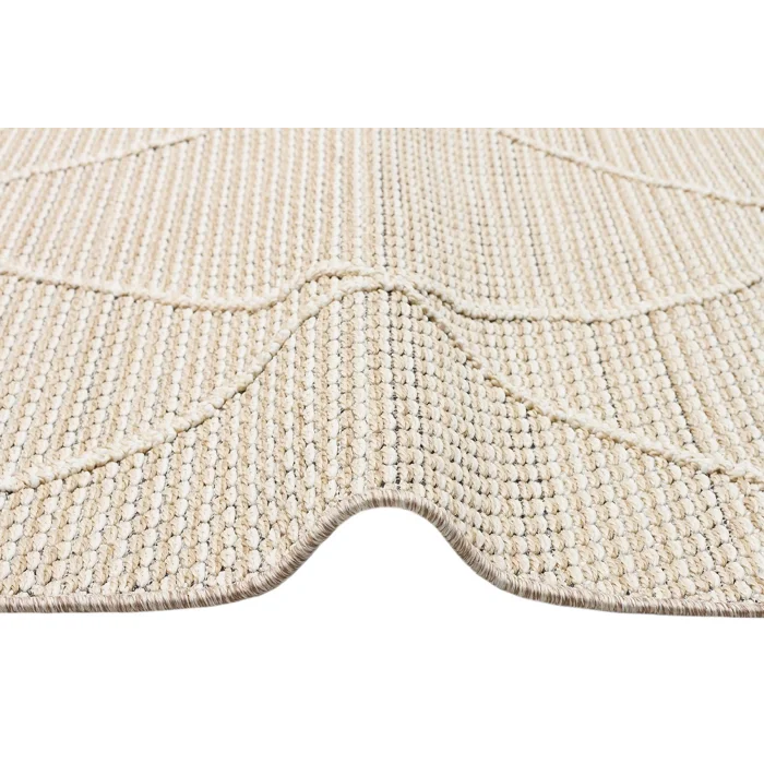 Soho Sh 02 Beige Hav Vermeyen Özel Ipler Ile Üretilen Etnik Örgü Desenlere Sahip Makine Halısı