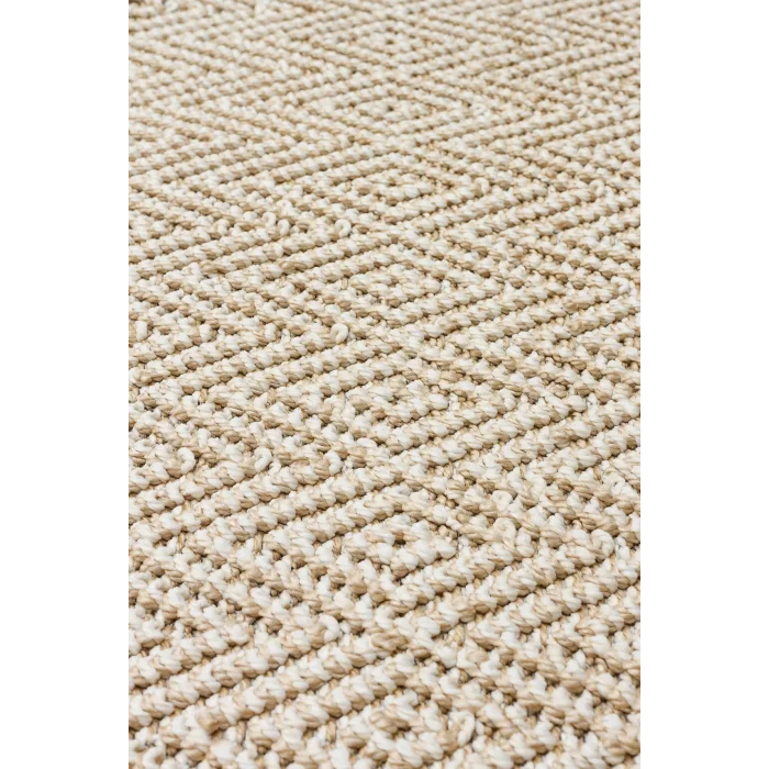 Soho Sh 01 Beige Hav Vermeyen Özel Ipler Ile Üretilen Etnik Örgü Desenlere Sahip Makine Halısı