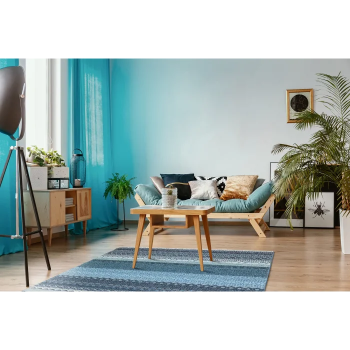 BODRUM KILIM 0121 Renkli Çift Taraflı Yıkanabilir Saçaklı Baskı Kilim