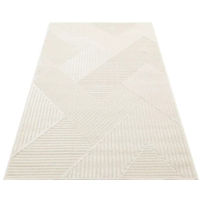 ZENITH HALI 0057 Yüksek Alçak Dokulu Naturel Yün ve Viskon Modern Dokuma Halı