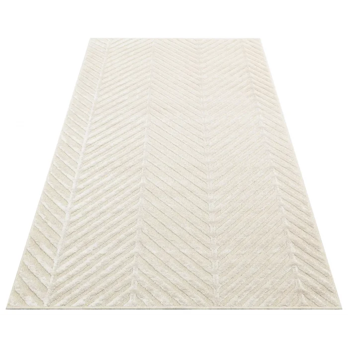 ZENITH HALI 0087 Yüksek Alçak Dokulu Naturel Yün ve Viskon Modern Dokuma Halı