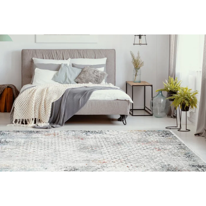 VERONA HALI 0312 Kolay Kullanımlı Yumuşak İpeksi Tuşeli Yüksek Alçak Oymalı Modern İnce Makine Halısı