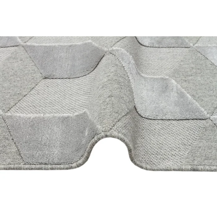 ZENITH HALI 0034 Yüksek Alçak Dokulu Naturel Yün ve Viskon Modern Dokuma Halı