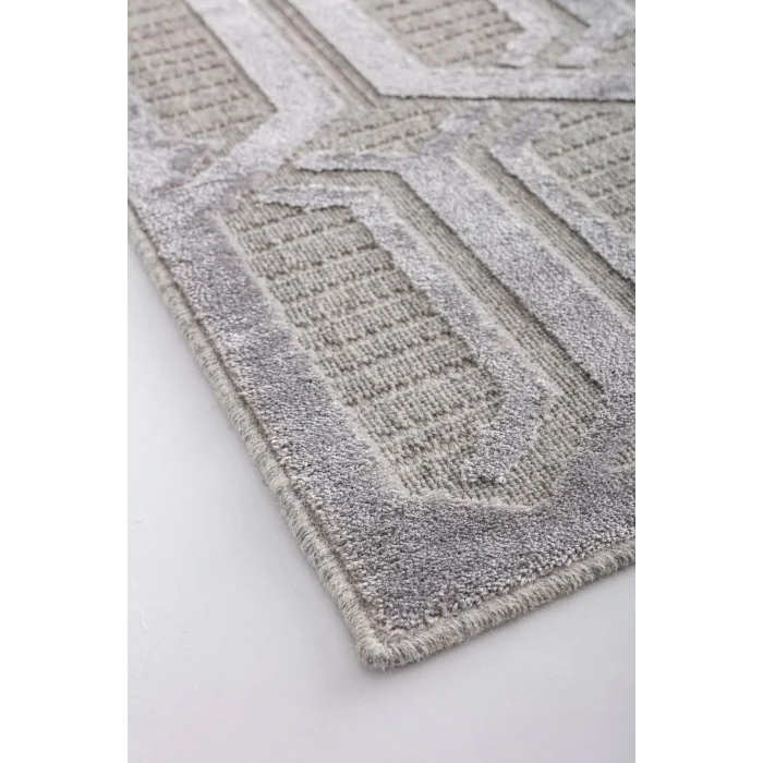 ZENITH HALI 0053 Yüksek Alçak Dokulu Naturel Yün ve Viskon Modern Dokuma Halı