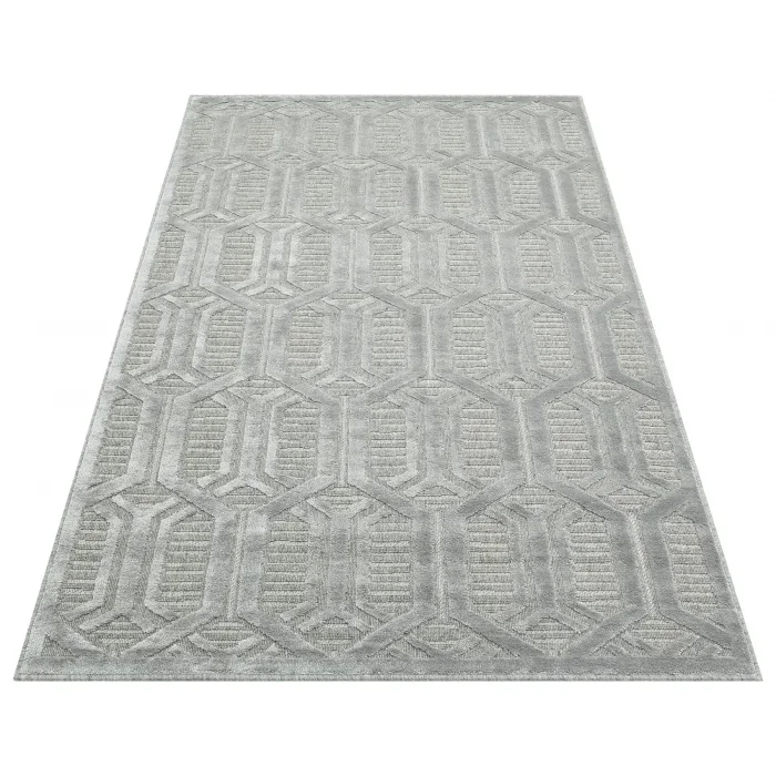 ZENITH HALI 0053 Yüksek Alçak Dokulu Naturel Yün ve Viskon Modern Dokuma Halı