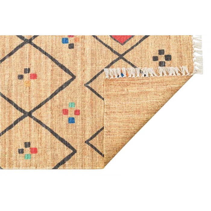 Asos As 07 Multy Jüt Hasır Görünümlü Hav Toz Vermeyen Çift Taraflı Kullanılabilen Yıkanabilir Kilim