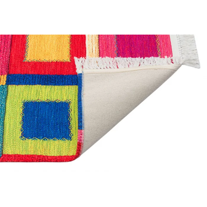 LUNA NEW HALI 0009 Otantik Geleneksel Desenli Yıkanabilir Renkli Baskı Kilim