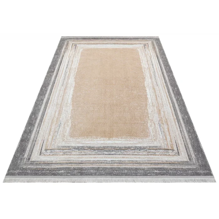 SATEEN HALI 0448 Hav Toz Vermez Yıkanabilir Kaymaz İnce Dokuma Modern Halı