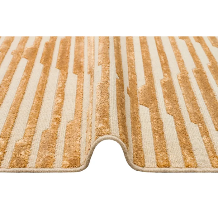 ZENITH DYED HALI 0032 Yüksek Alçak Dokulu Naturel Yün ve Viskon Modern Dokuma Halı